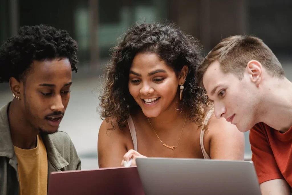 Students study together for acca exam